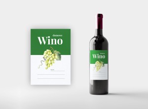 Etykieta wino - winogrona białe  - 100 szt.