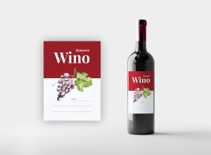 Etykieta wino - winogrona ciemne - 100 szt.