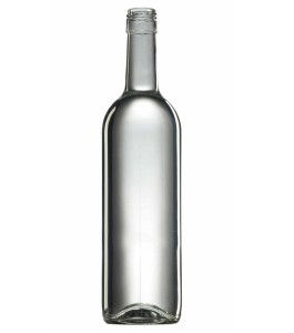 Karton 66 szt. butelek 0,75 L do wina BDO BVS - biała na zakrętkę 30 mm 