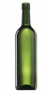 Butelka 0,75 L do wina BDO BVS - oliwkowa na zakrętkę 30 mm