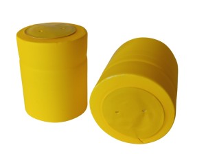 Kapturki term. 32x40 mm - żółte - 100 szt.