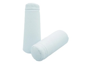 Kapturki do win musujących 34x120 - białe radełkowane